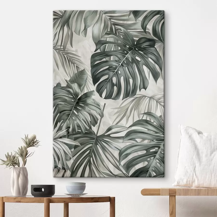 Fototapete Monstera-Blätter, moderner Stil s48576