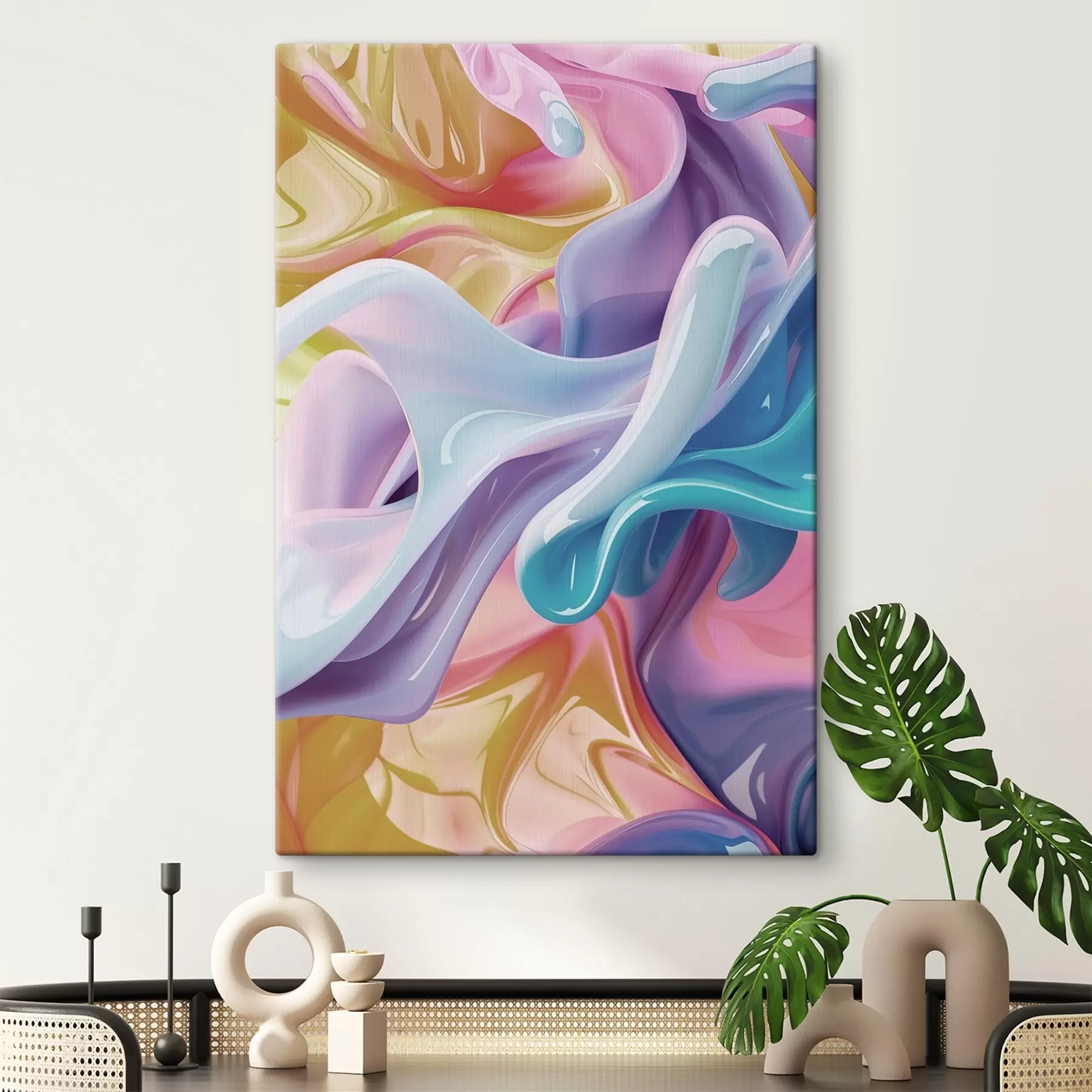 Fototapete Abstrakte Kunst, dynamische Farben s48582