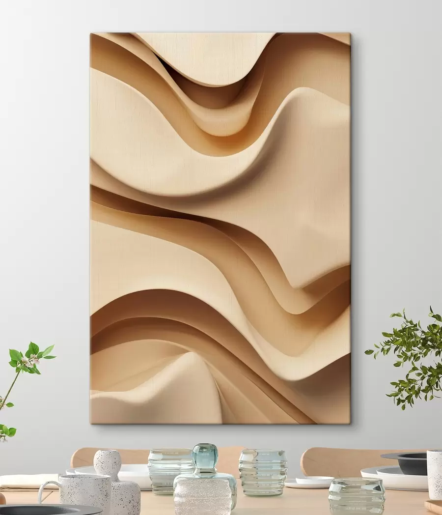 Fototapete Abstrakte Wellen, zeitgenössische Innenarchitektur s48586