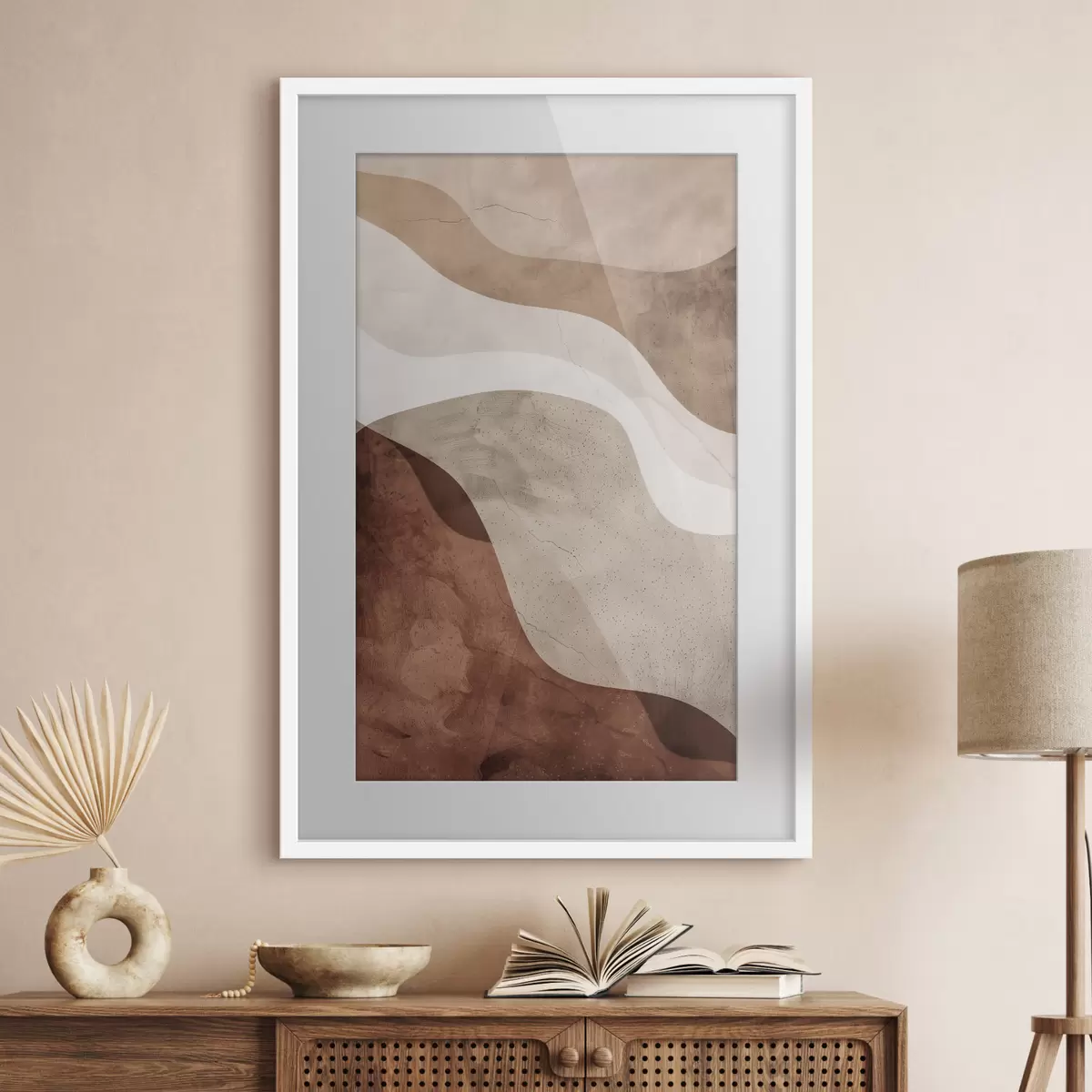 Poster Moderne Abstraktion, warme Farbtöne f48580