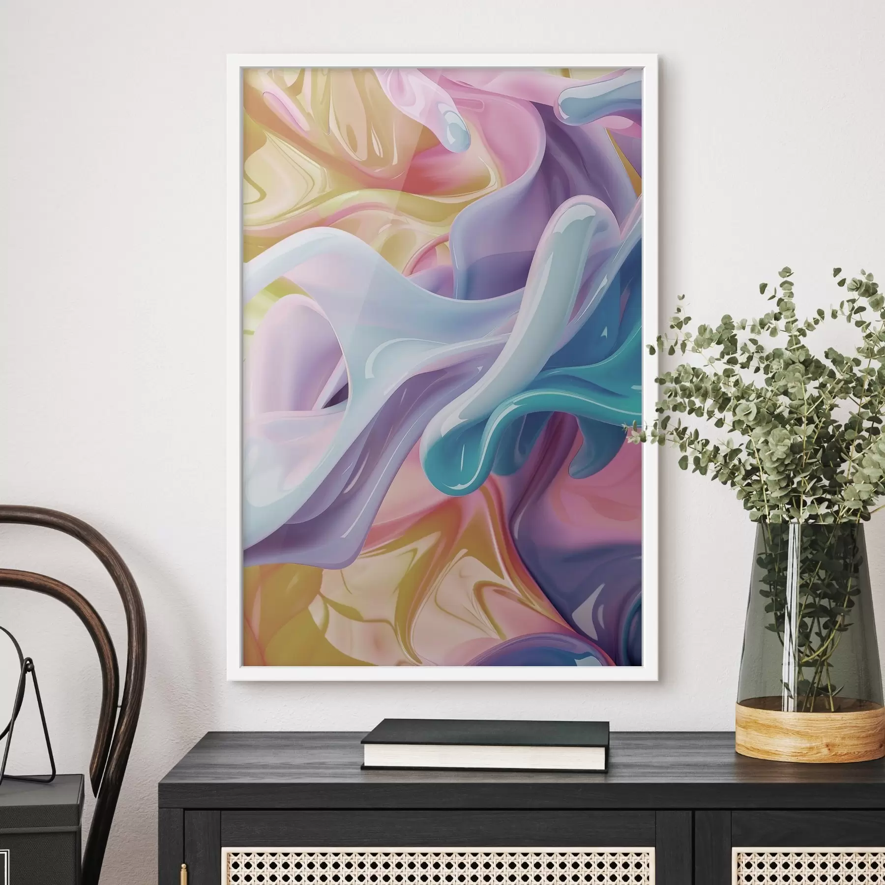 Fototapete Abstrakte Kunst, dynamische Farben f48582