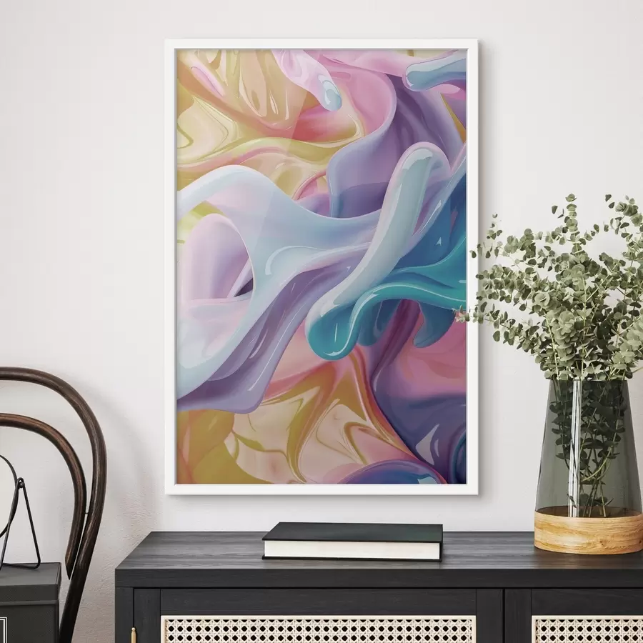 Fototapete Abstrakte Kunst, dynamische Farben f48582