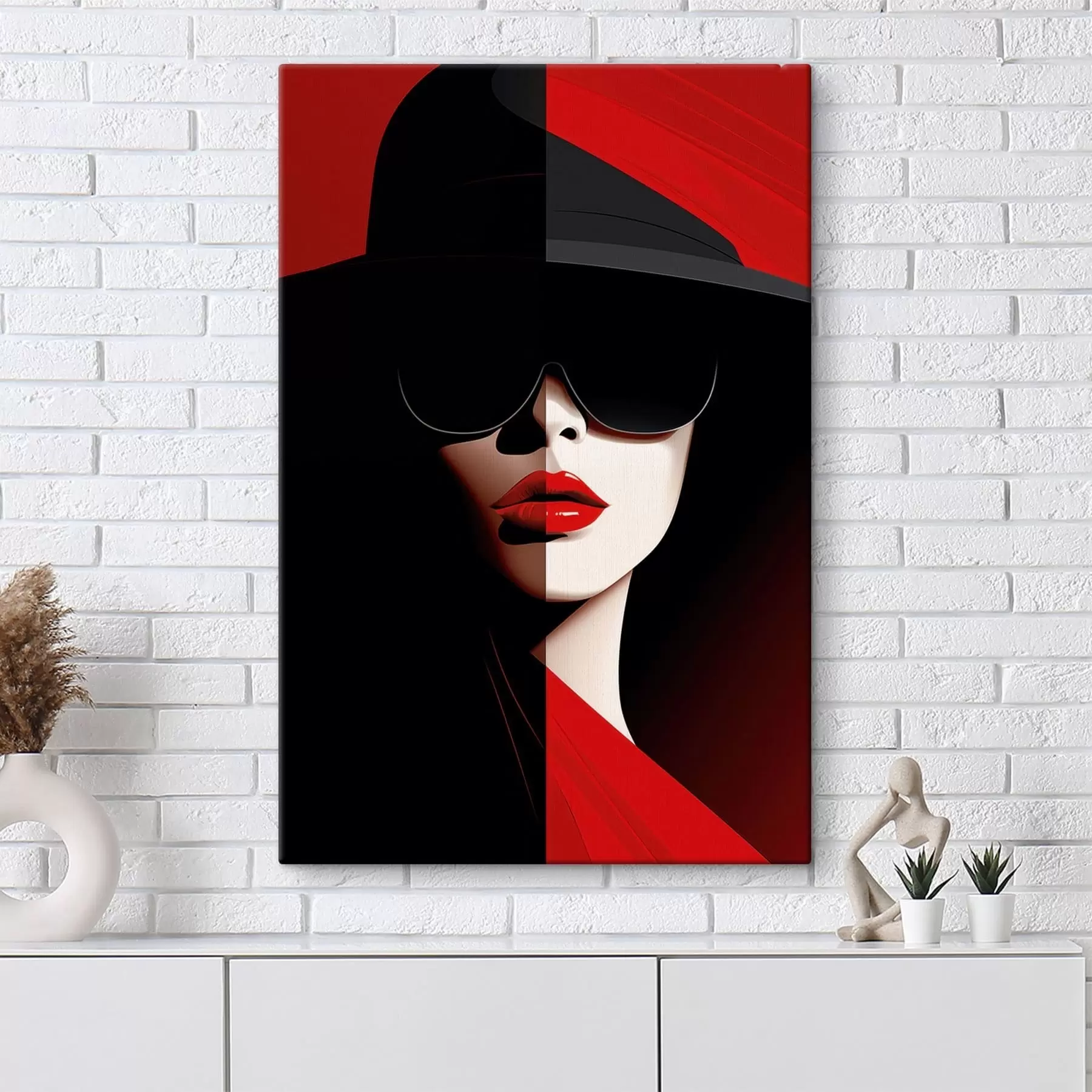 Fototapete Frau mit Hut s48649