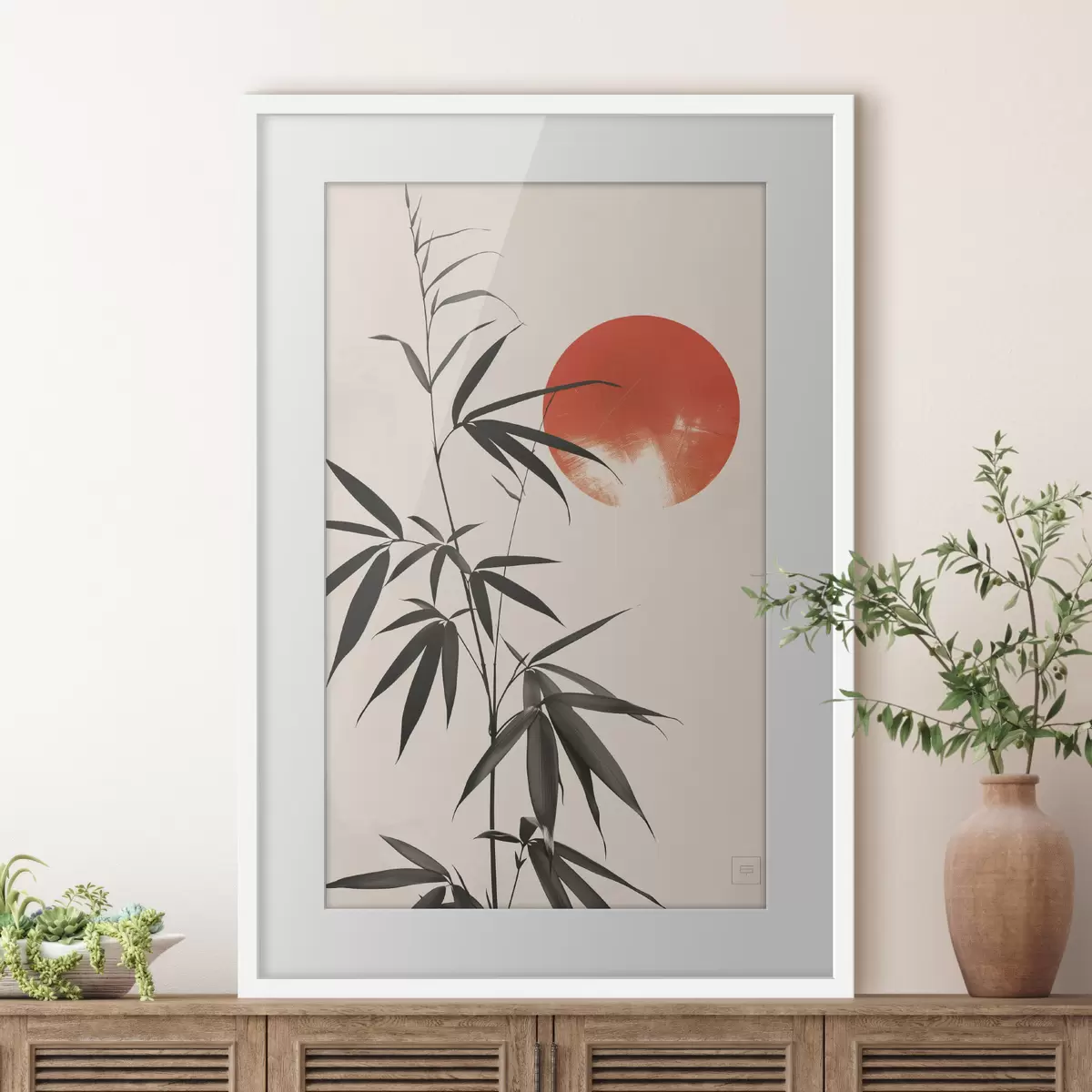 Poster Japanische Landschaft bei Sonnenschein f48630