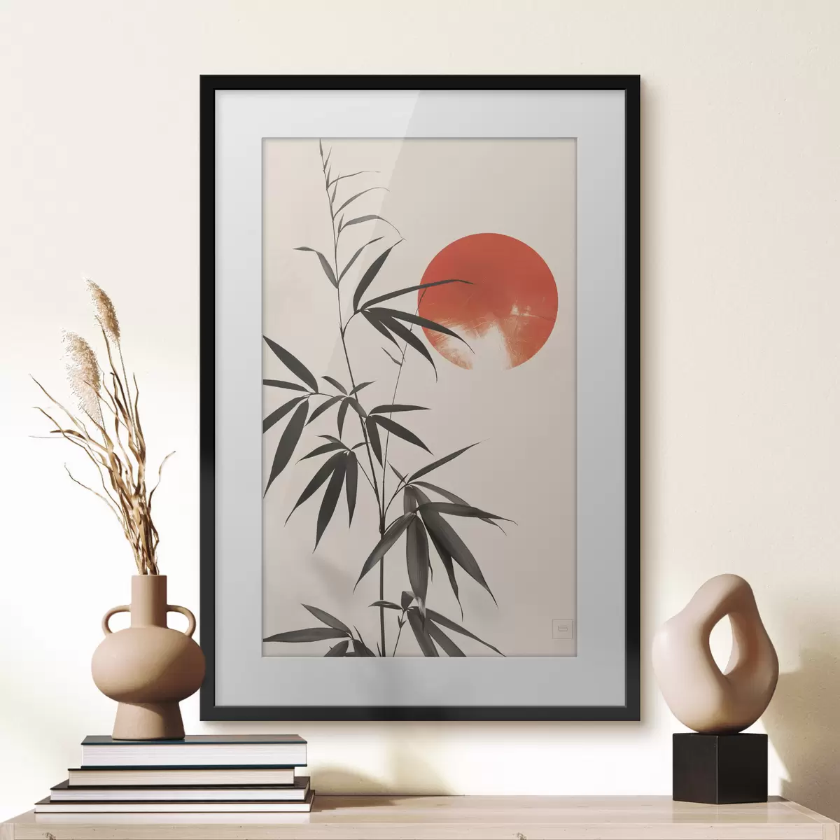 Poster Japanische Landschaft bei Sonnenschein f48630