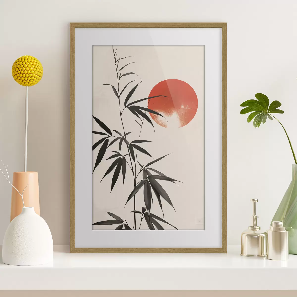 Poster Japanische Landschaft bei Sonnenschein f48630