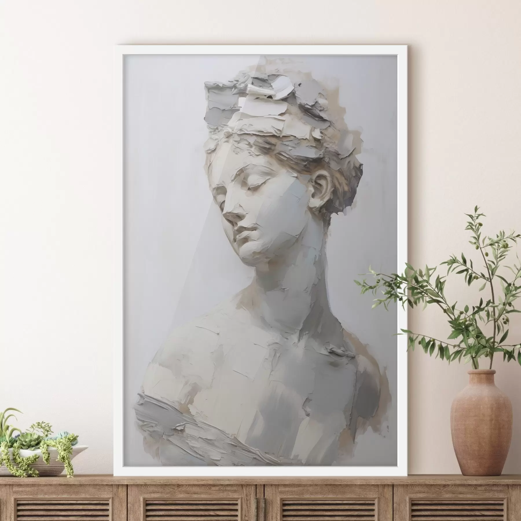 Fototapete Antike Frauenbüste, nach einem Gemälde f48670