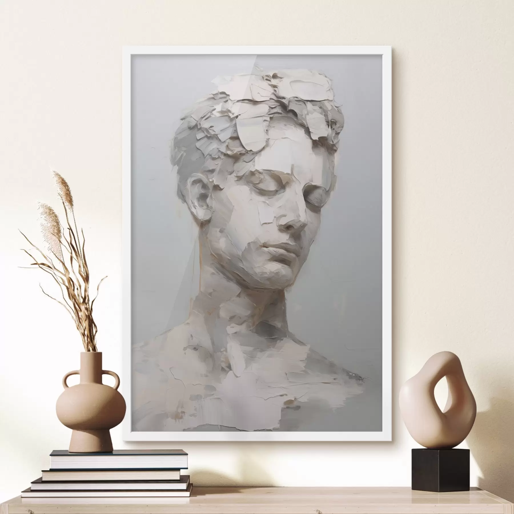 Fototapete Antike Männerbüste, nach einem Gemälde f48671