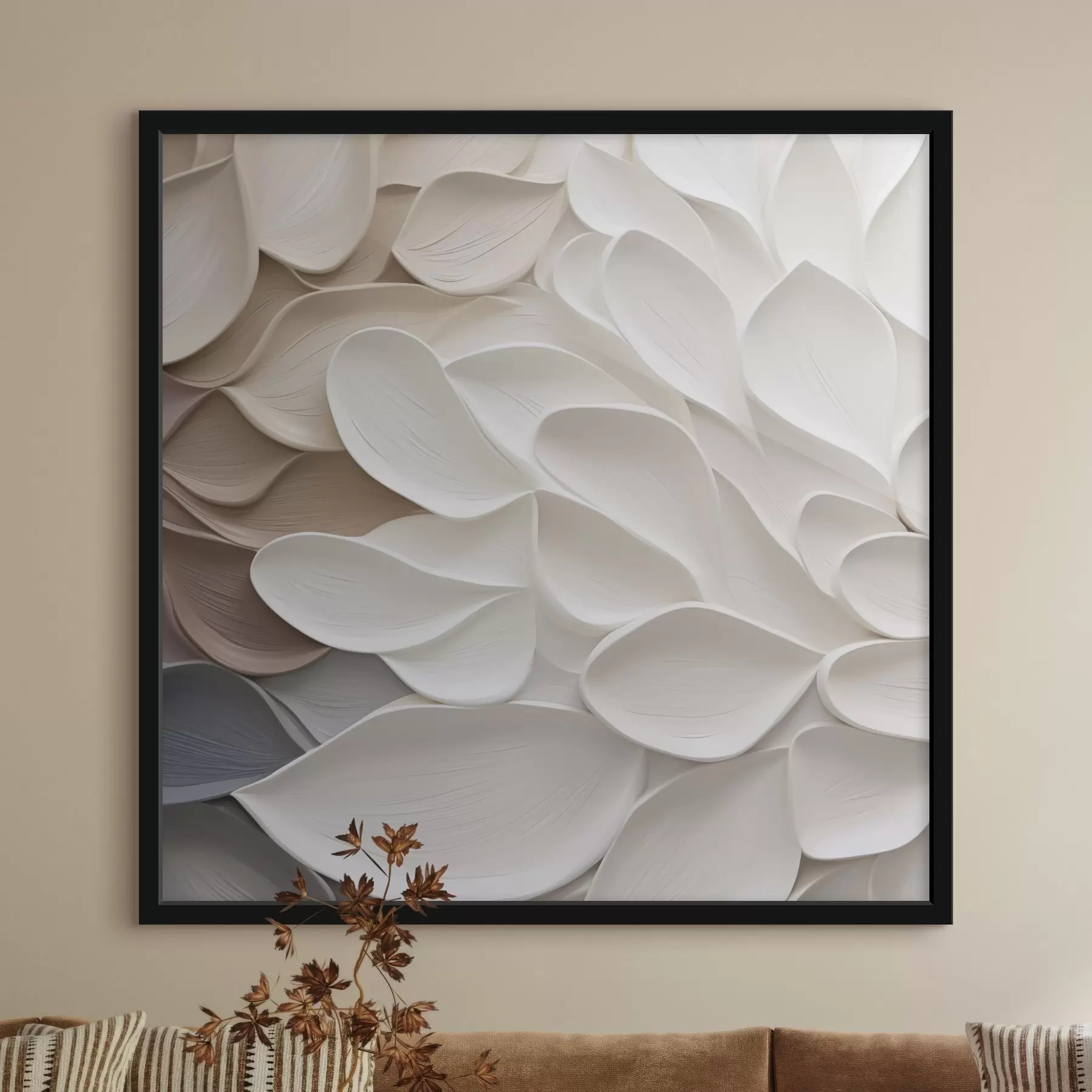 Fototapete Abstrakte Blütenblätter – Nachahmung eines Gemäldes f48676