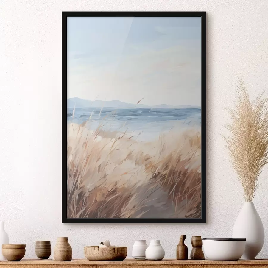 Fototapete Nachbildung einer Küstenlandschaft in der Malerei f48678