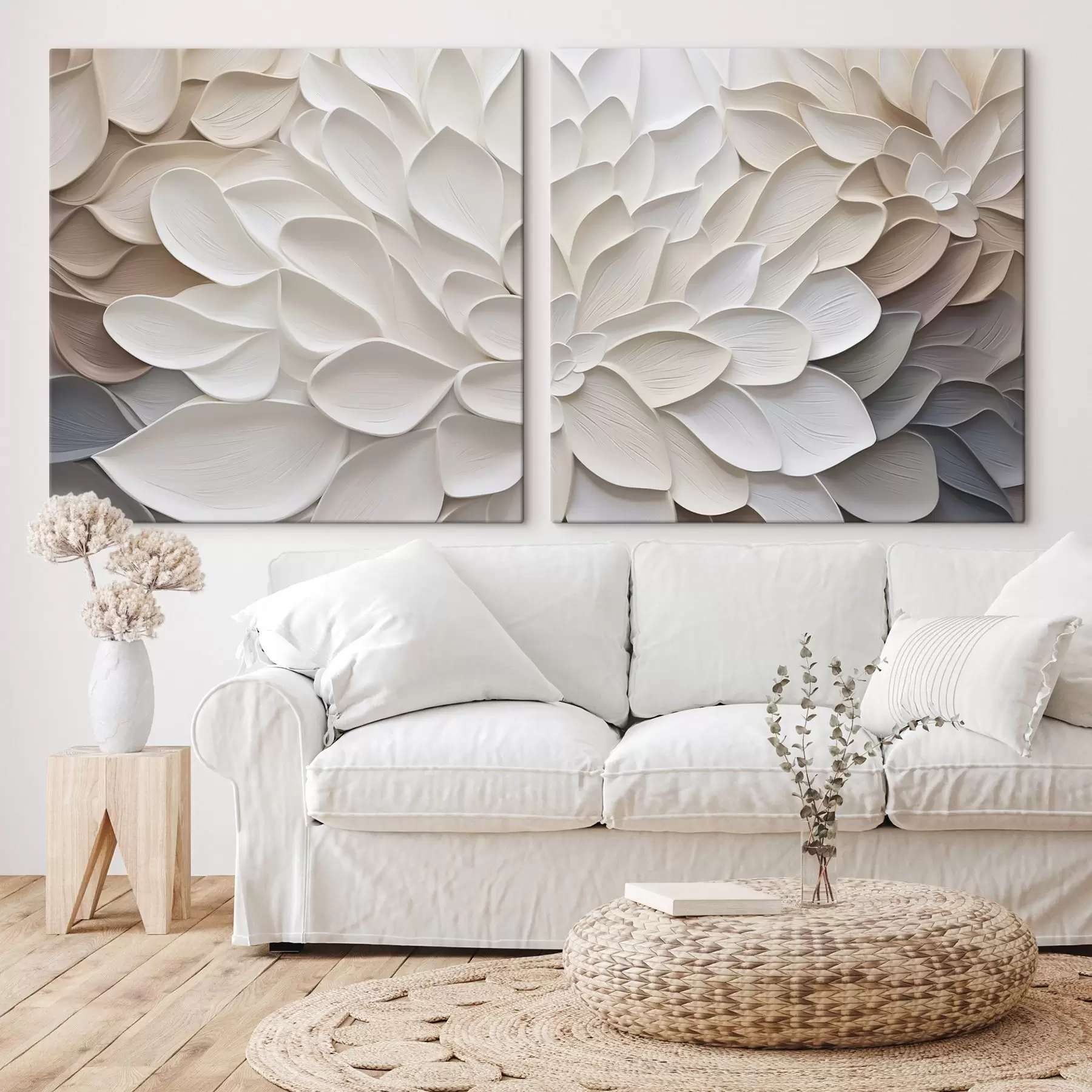 Fototapete Abstrakte Blütenblätter – Nachahmung eines Gemäldes m30296