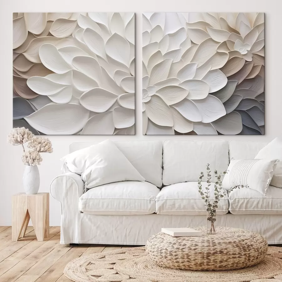 Fototapete Abstrakte Blütenblätter – Nachahmung eines Gemäldes m30296