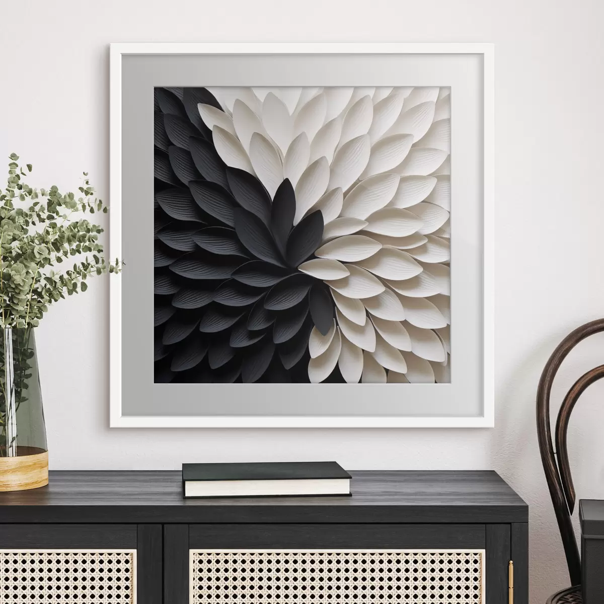 Poster Blüten in Licht und Schatten f48604