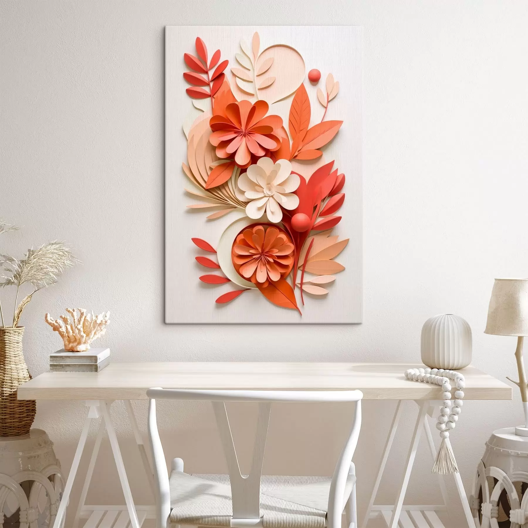 Fototapete Ein fröhliches Blumenarrangement in warmen Farbtönen s48600