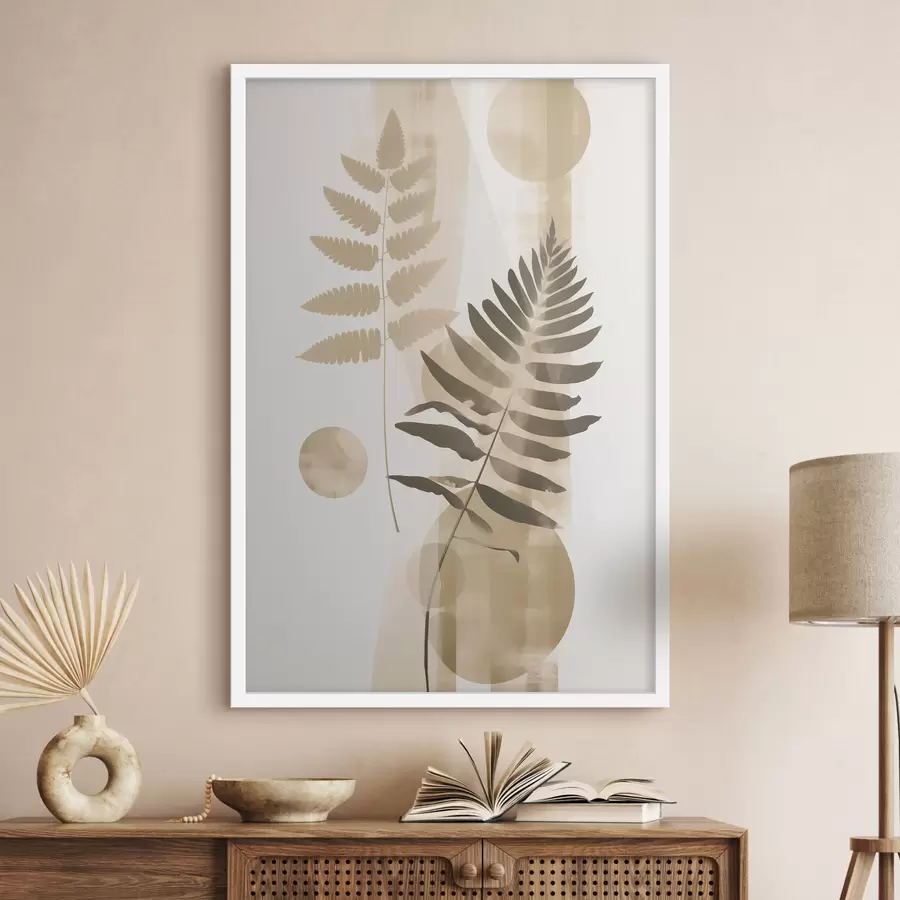 Fototapete Eine Abstraktion mit Blattzweigen f48663