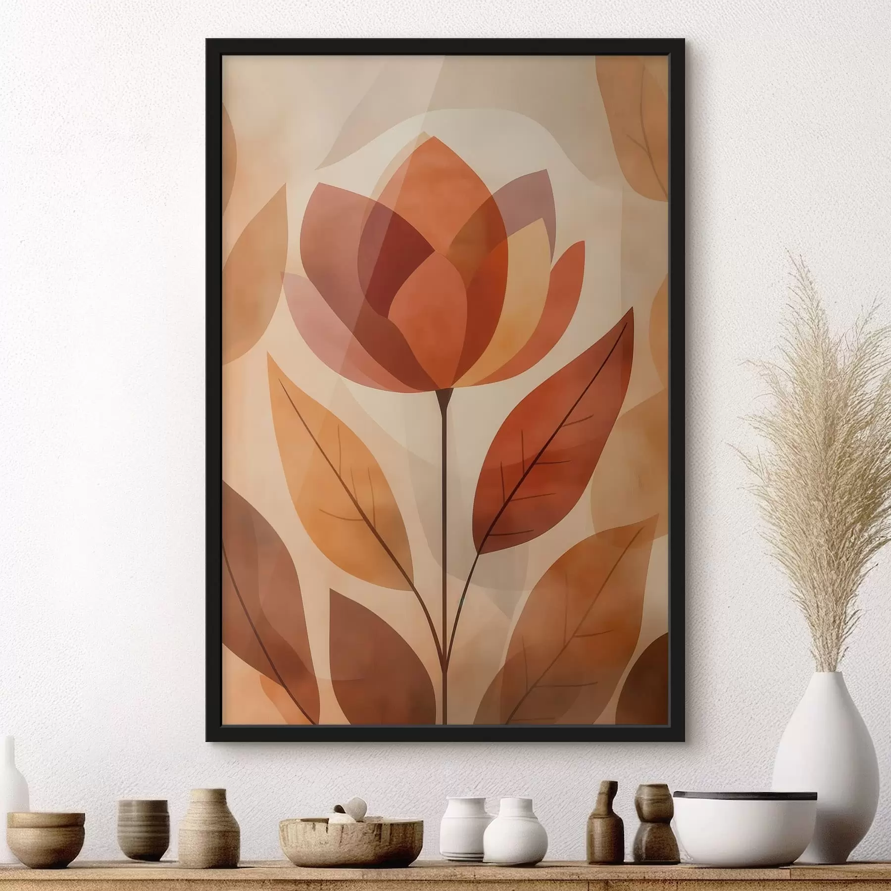 Fototapete Boho-Blumen f48712
