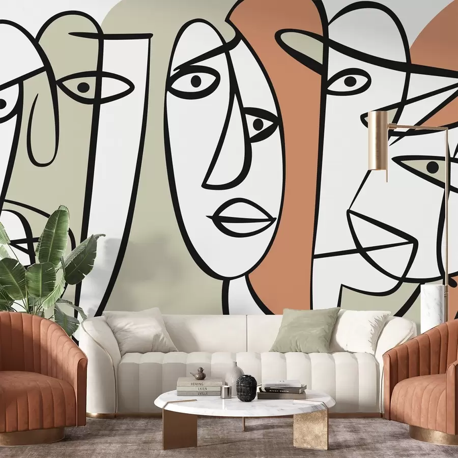 Fototapete Abstrakte Gesichter w05504