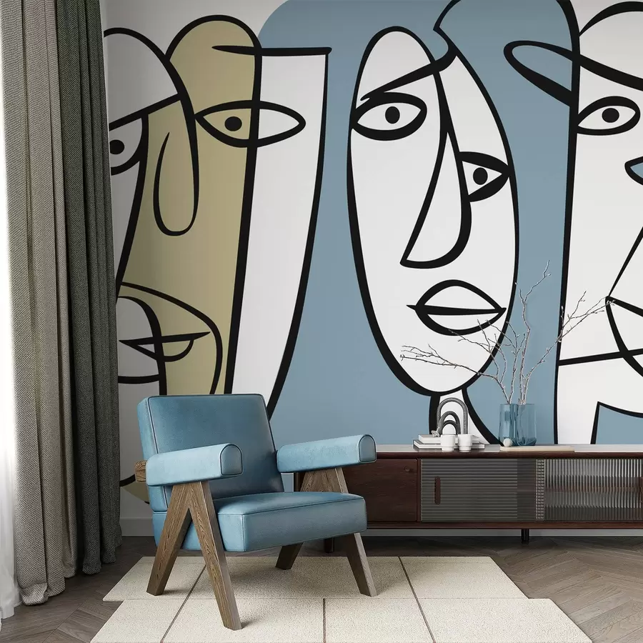 Fototapete Abstrakte Gesichter w05504v1