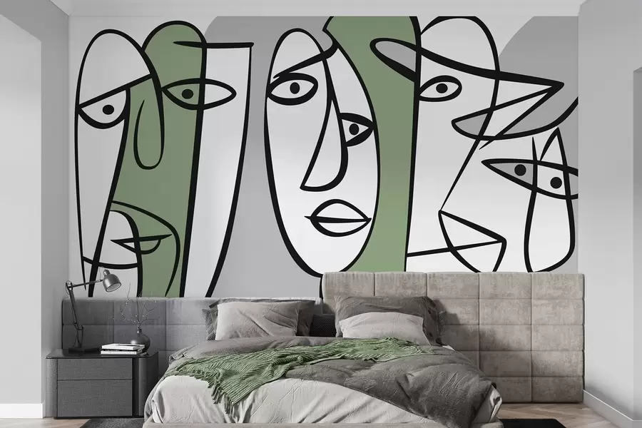 Fototapete Abstrakte Gesichter w05504v2