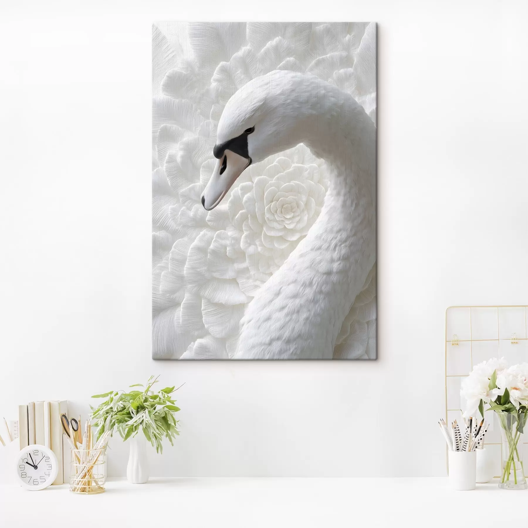 Fototapete ein anmutiger Schwan s48781