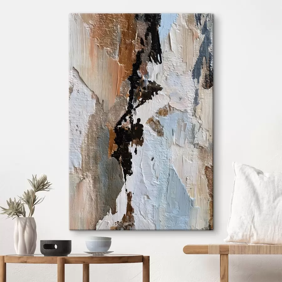 Fototapete ausdrucksstarke Abstraktion; Nachahmung von Malerei s48784