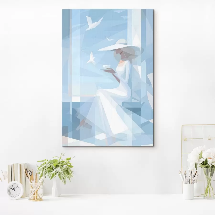 Fototapete Morgendlicher Kaffee am Meer s48792