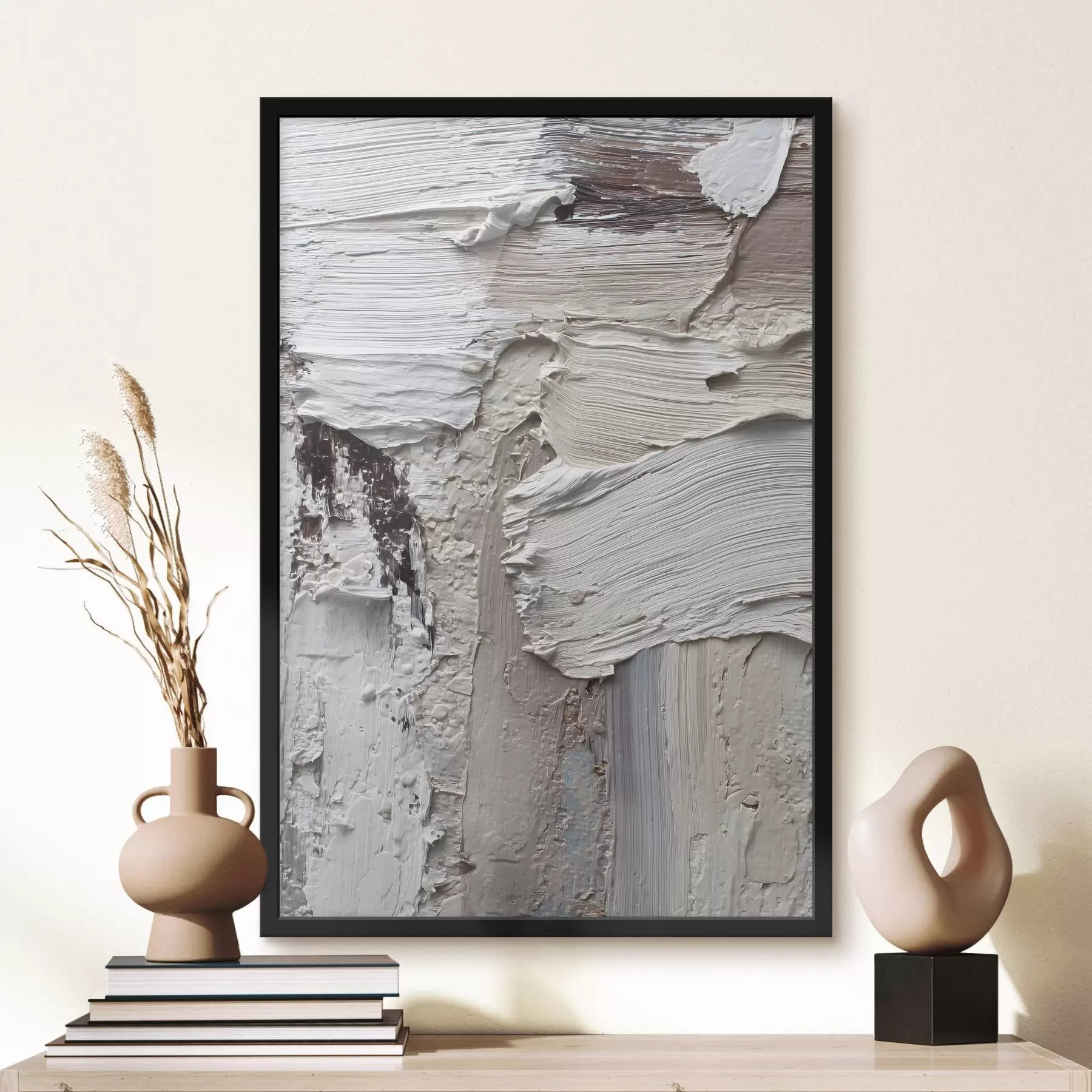 Fototapete abstrakte, grobe Pinselstriche in Pastelltönen f48780