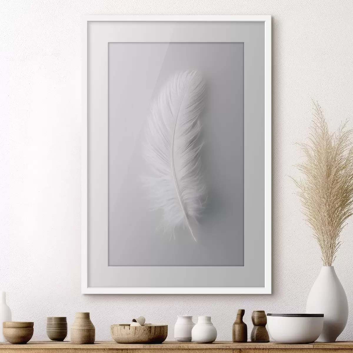 Poster eine elegante Schwanenfeder f48782