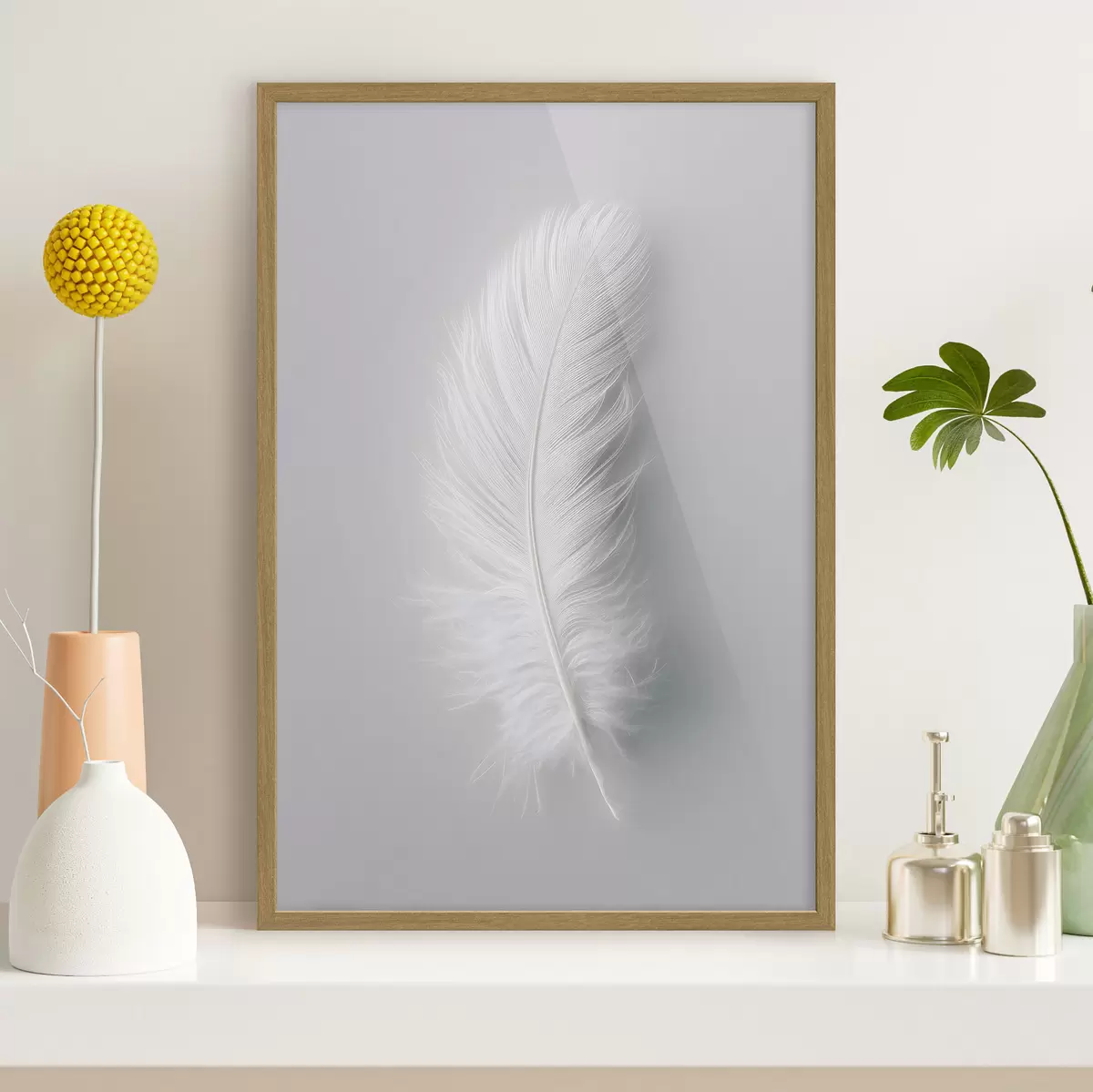 Poster eine elegante Schwanenfeder f48782