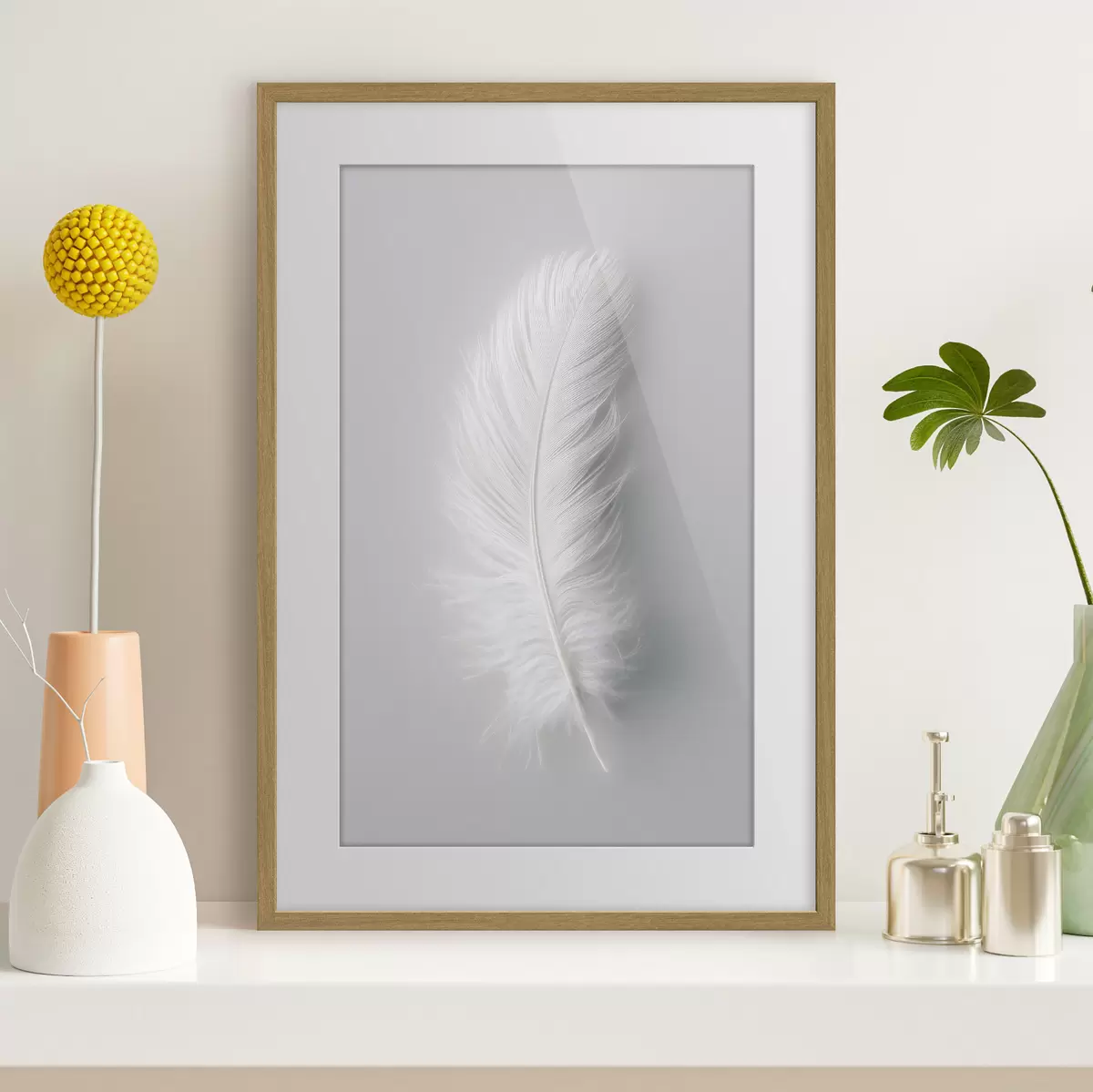 Poster eine elegante Schwanenfeder f48782