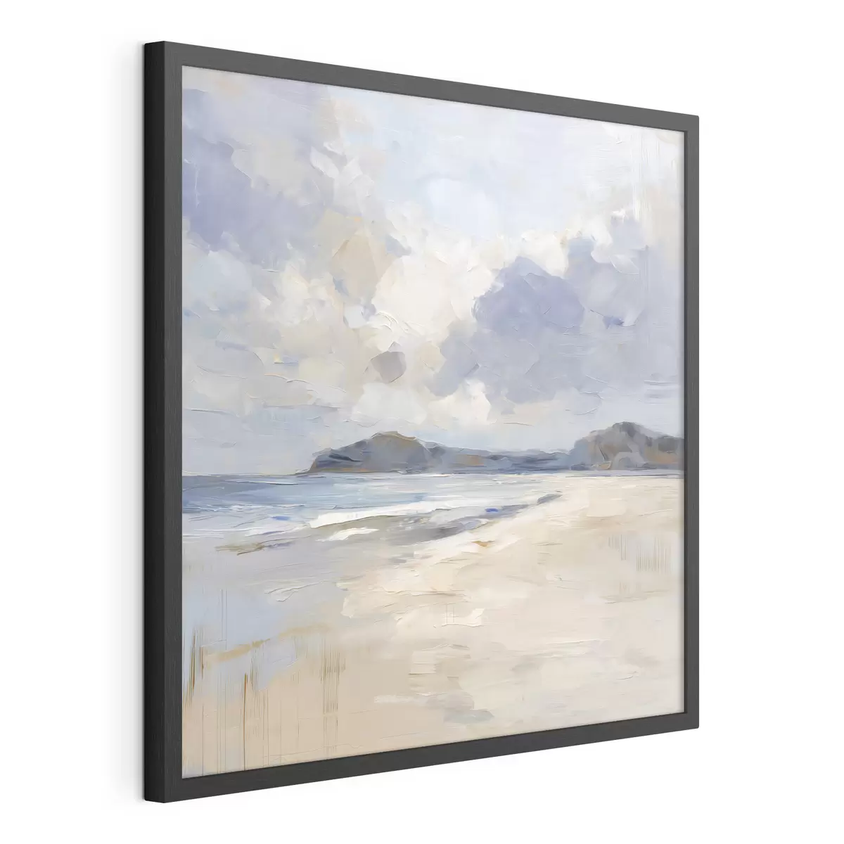 Poster ein malerischer Strand und Berge f48791