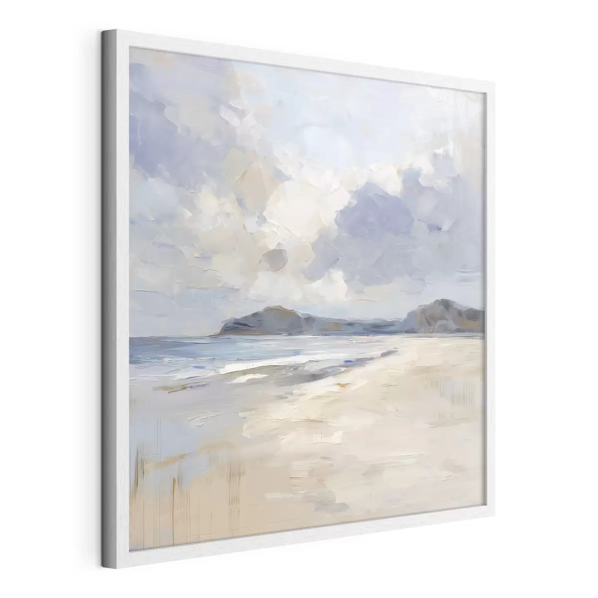 Poster ein malerischer Strand und Berge f48791