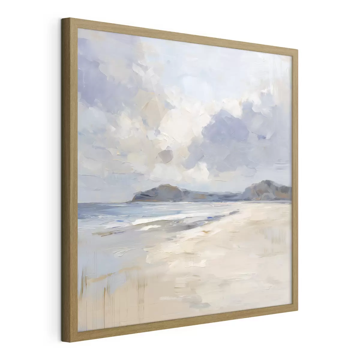 Poster ein malerischer Strand und Berge f48791