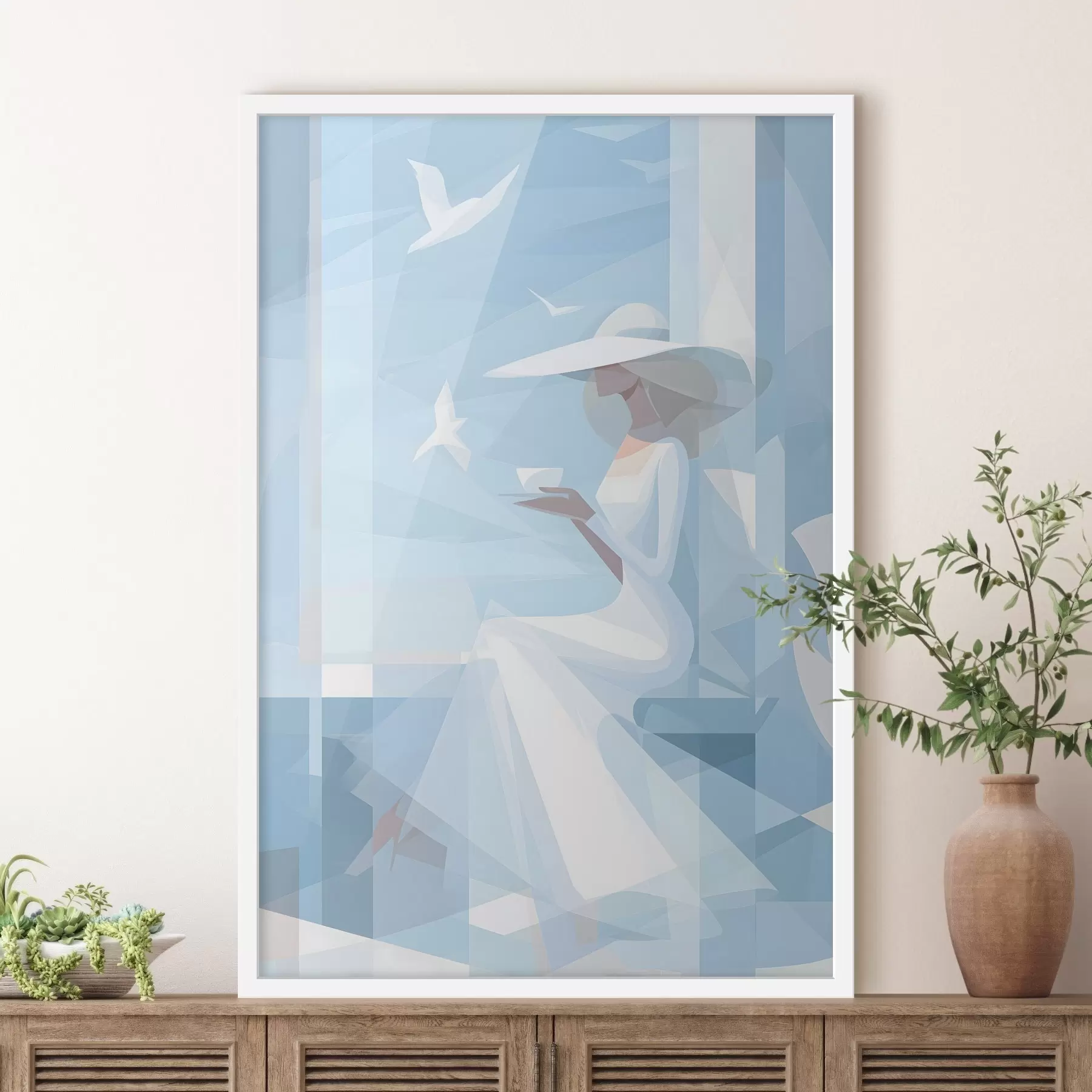 Fototapete Morgendlicher Kaffee am Meer f48792