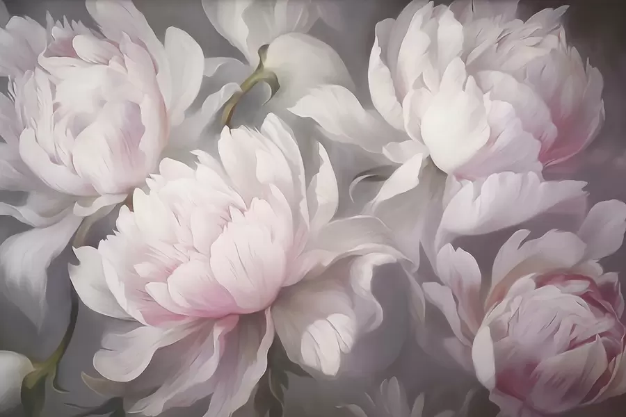 Fototapete Pastellfarbene Blumen w09760