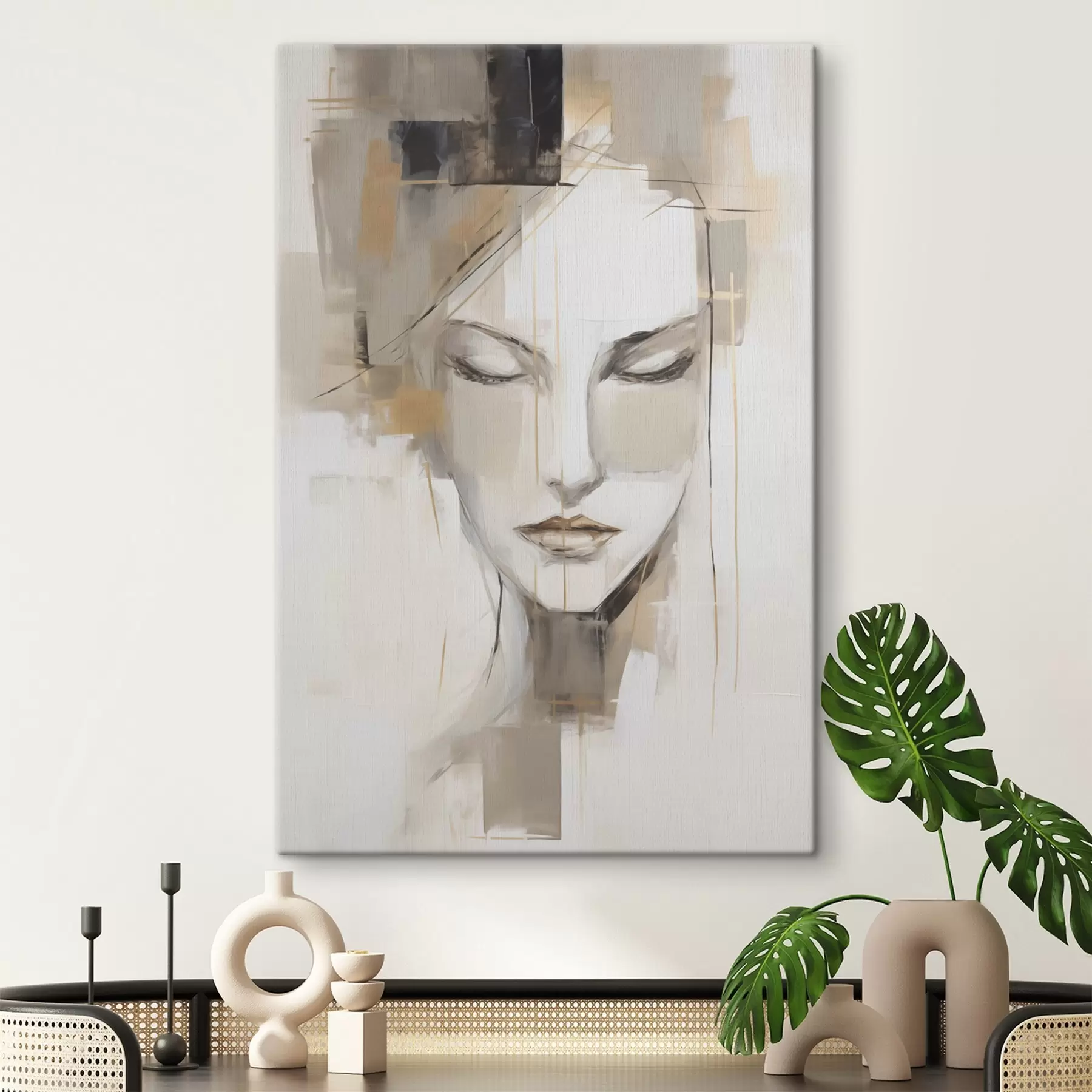 Fototapete Abstraktes Frauenporträt s48761