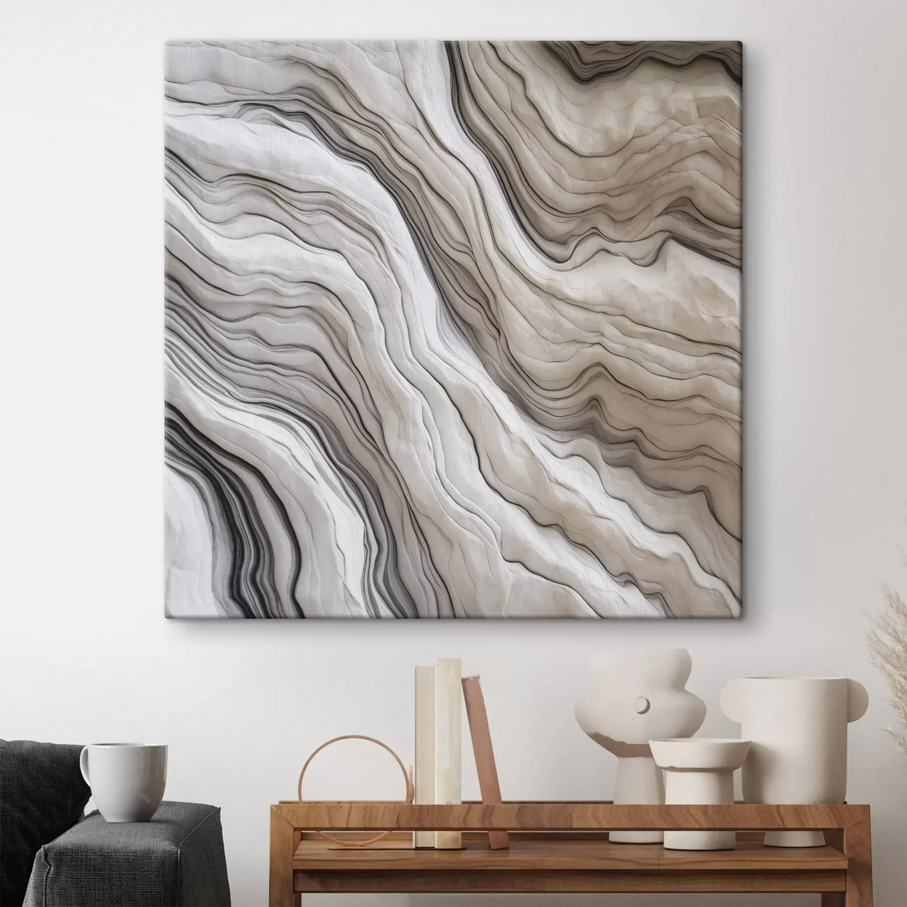 Fototapete Abstrakt mit fließenden Linien s48770