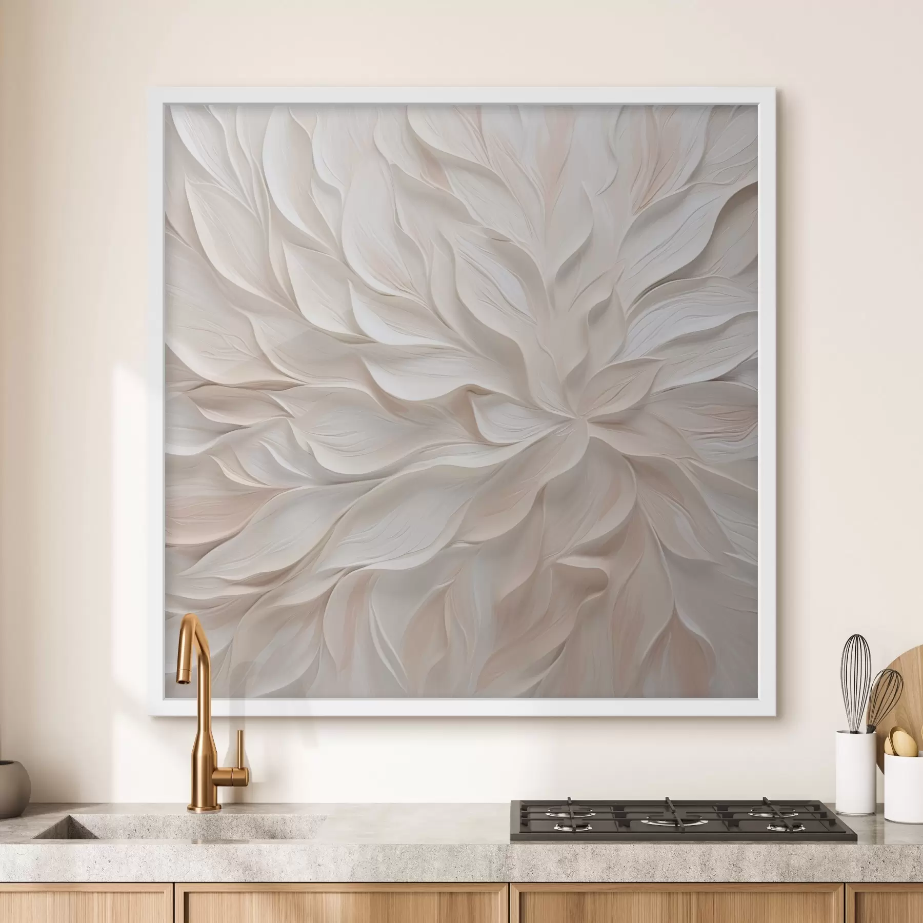 Fototapete Abstrakte Blütenblätter – Nachahmung eines Gemäldes f48759