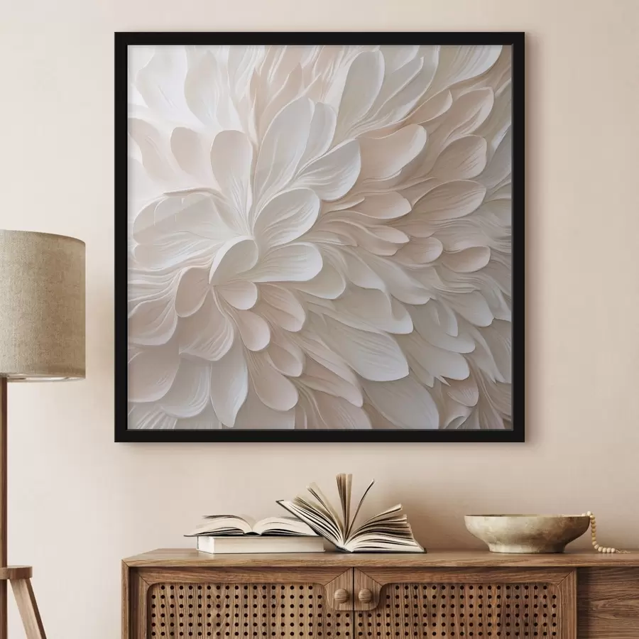 Fototapete Abstrakte Blütenblätter – Nachahmung eines Gemäldes f48760