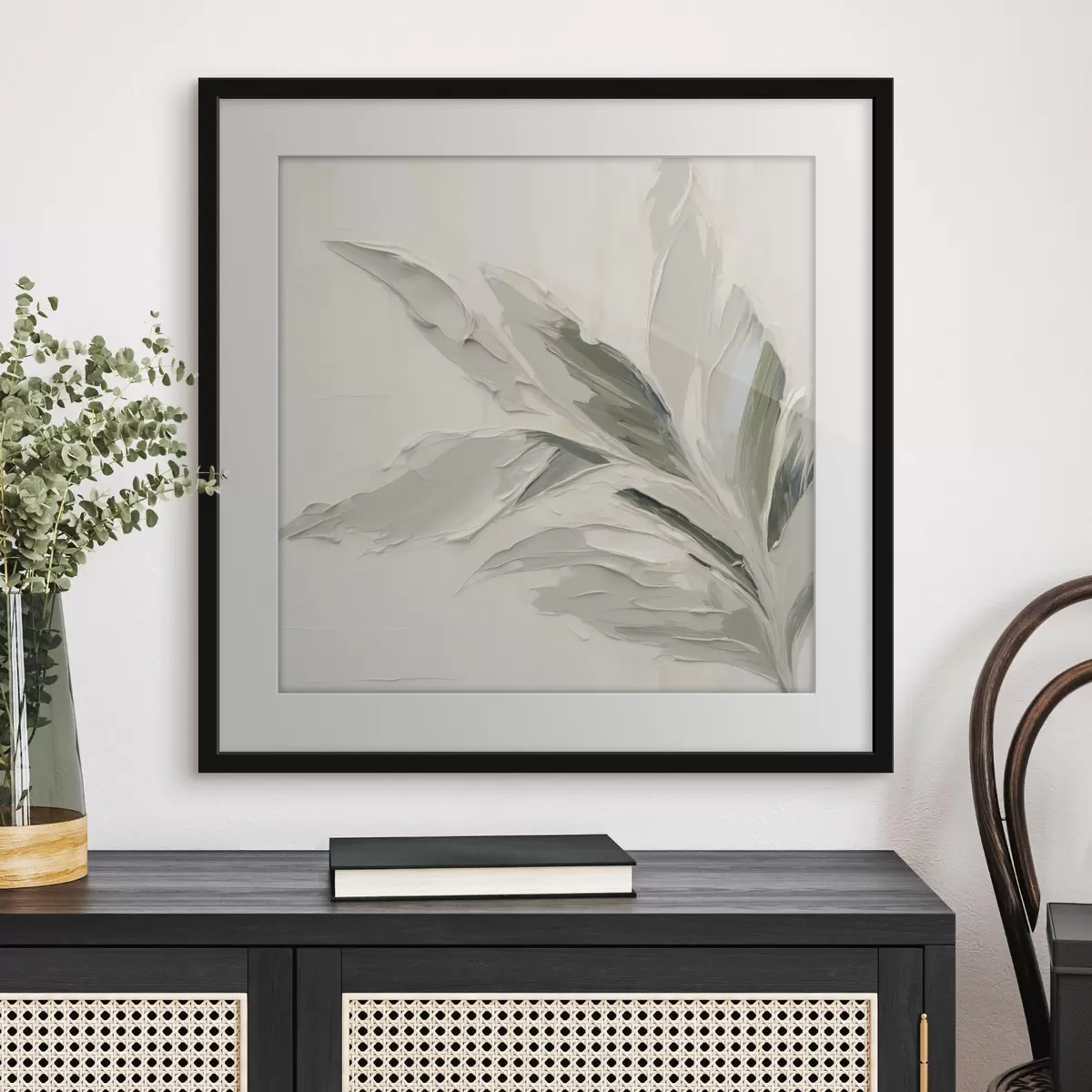 Poster Abstrakte Malerei, die Vegetation imitiert f48771