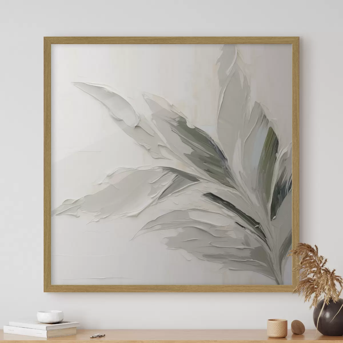 Poster Abstrakte Malerei, die Vegetation imitiert f48771
