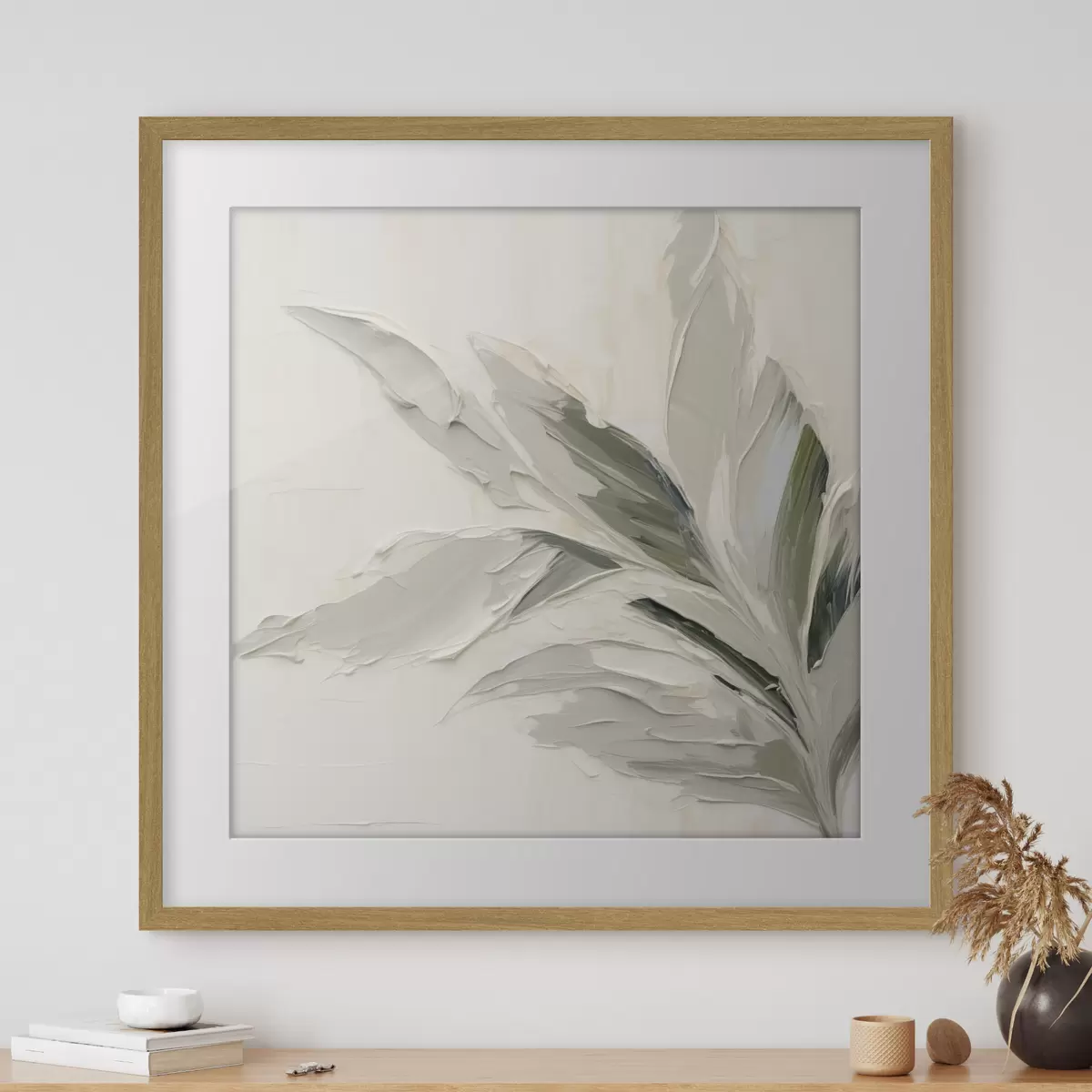 Poster Abstrakte Malerei, die Vegetation imitiert f48771