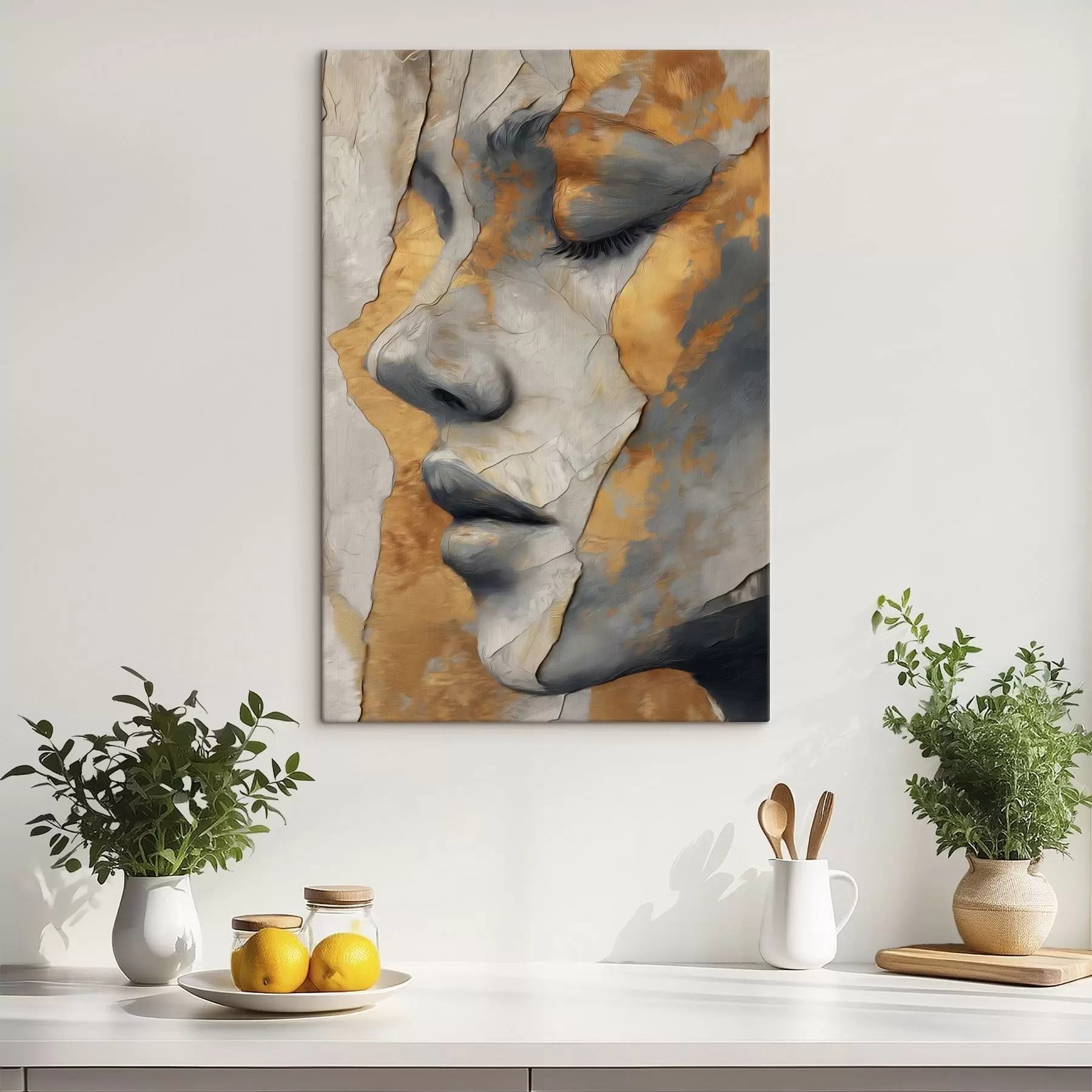 Fototapete Abstraktes Porträt eines Gesichts s48951