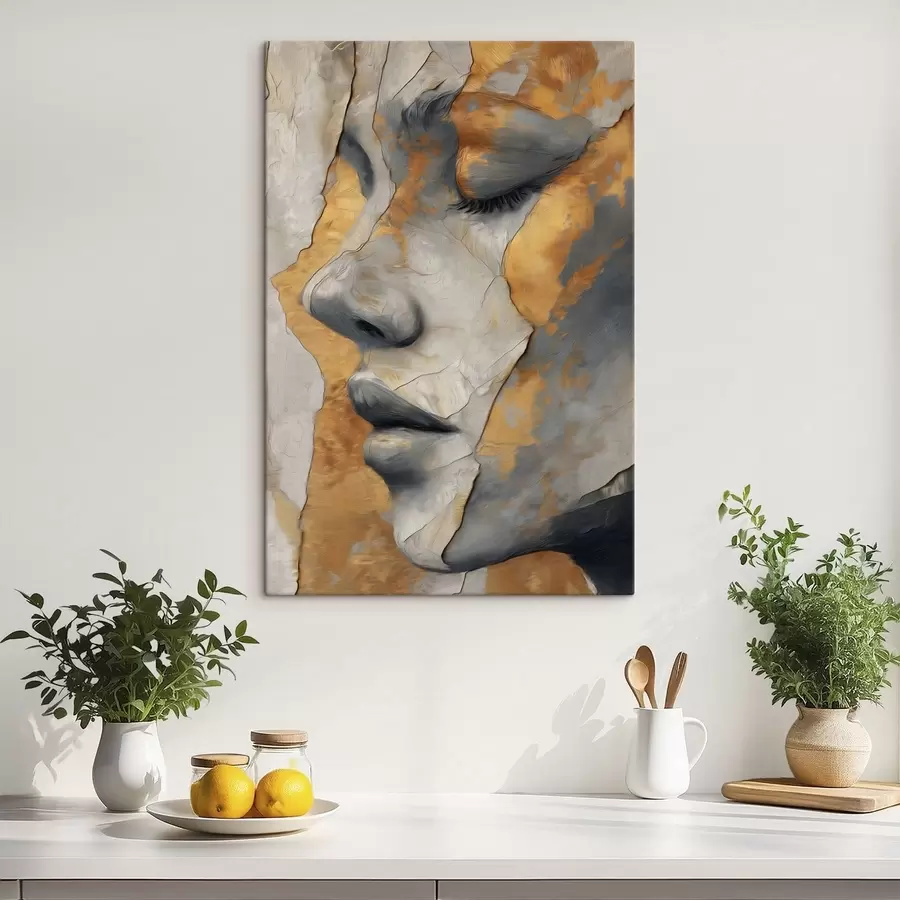 Fototapete Abstraktes Porträt eines Gesichts s48951