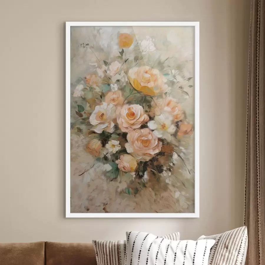 Fototapete Blumen im Ölgemälde-Stil f48944