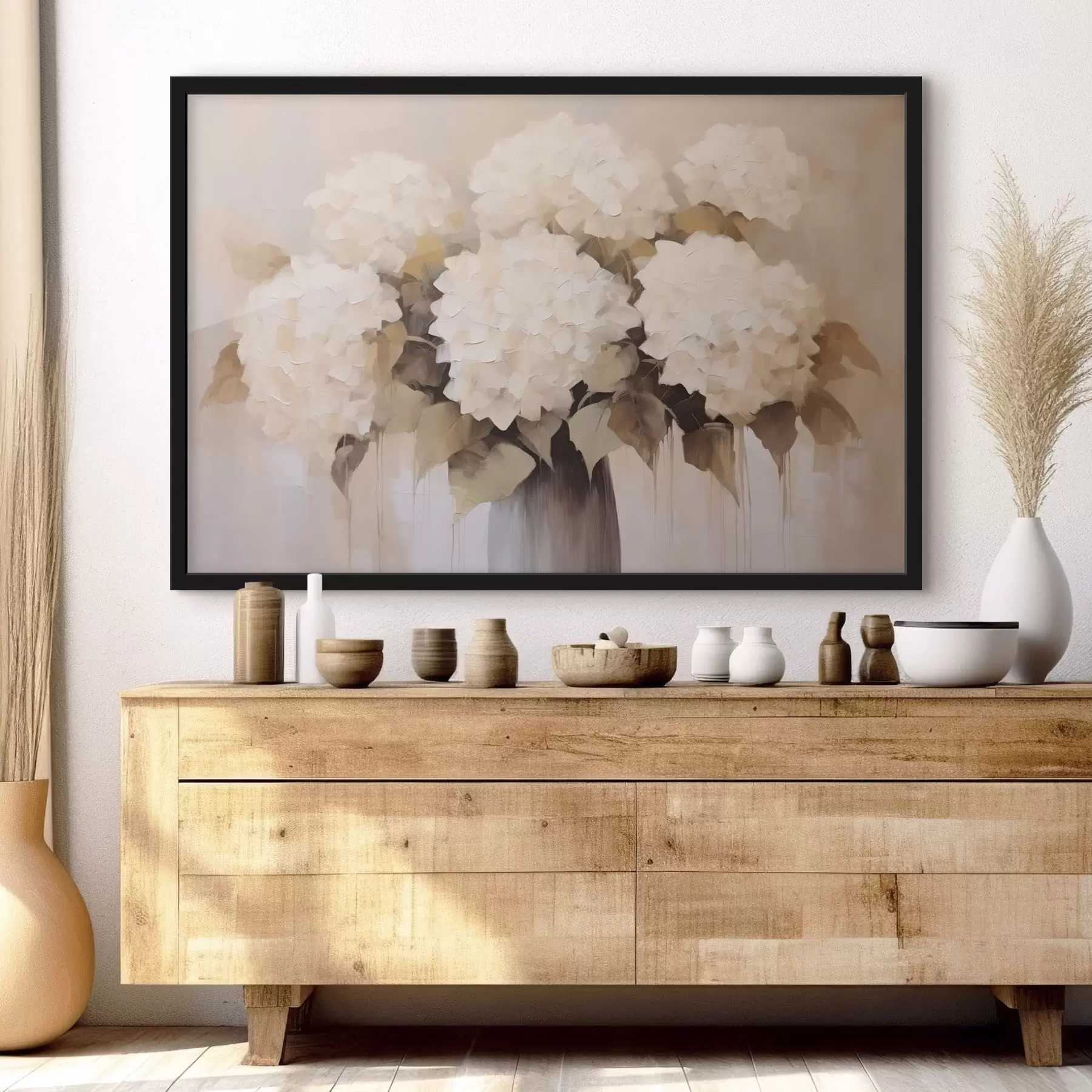 Fototapete Hortensie im Vintage-Stil f48945