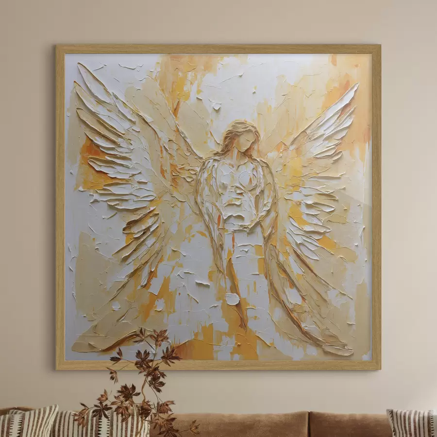 Fototapete Engelfigur im Impasto-Stil mit Flügeln f48808