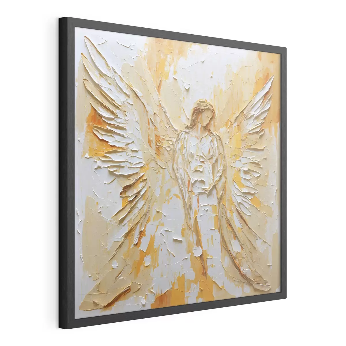 Poster Engelfigur im Impasto-Stil mit Flügeln f48808