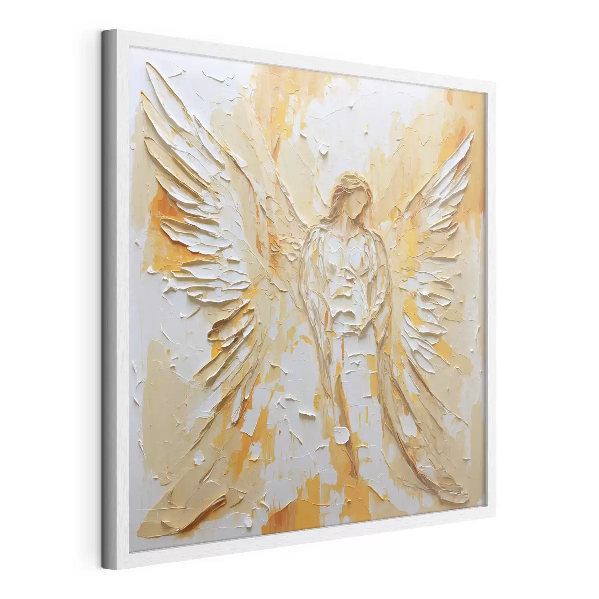 Poster Engelfigur im Impasto-Stil mit Flügeln f48808
