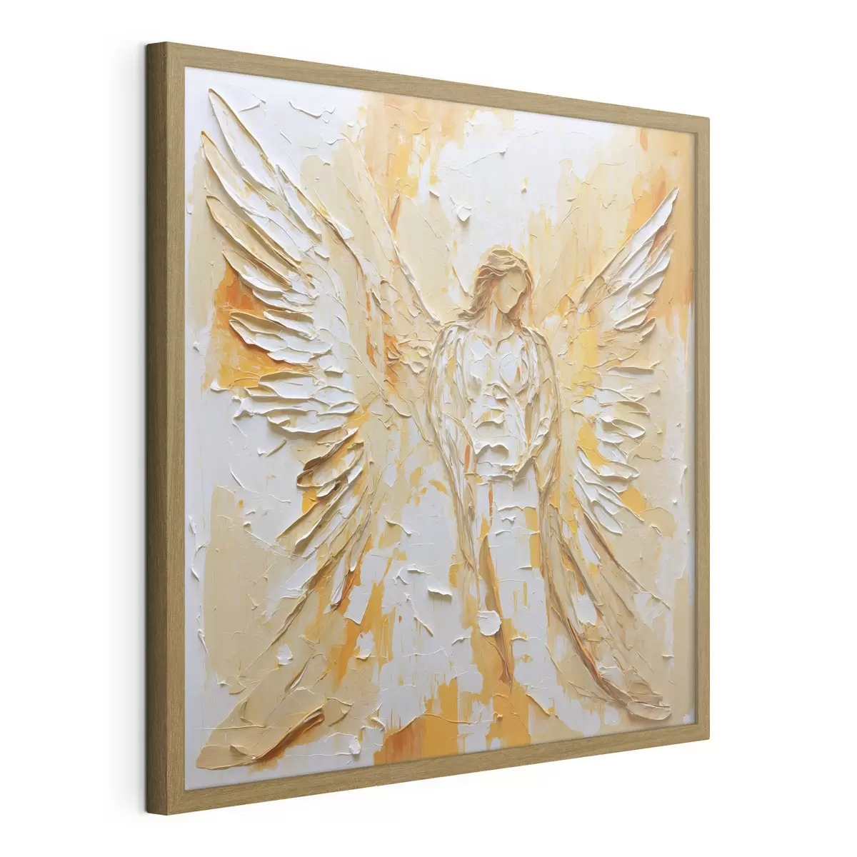Poster Engelfigur im Impasto-Stil mit Flügeln f48808